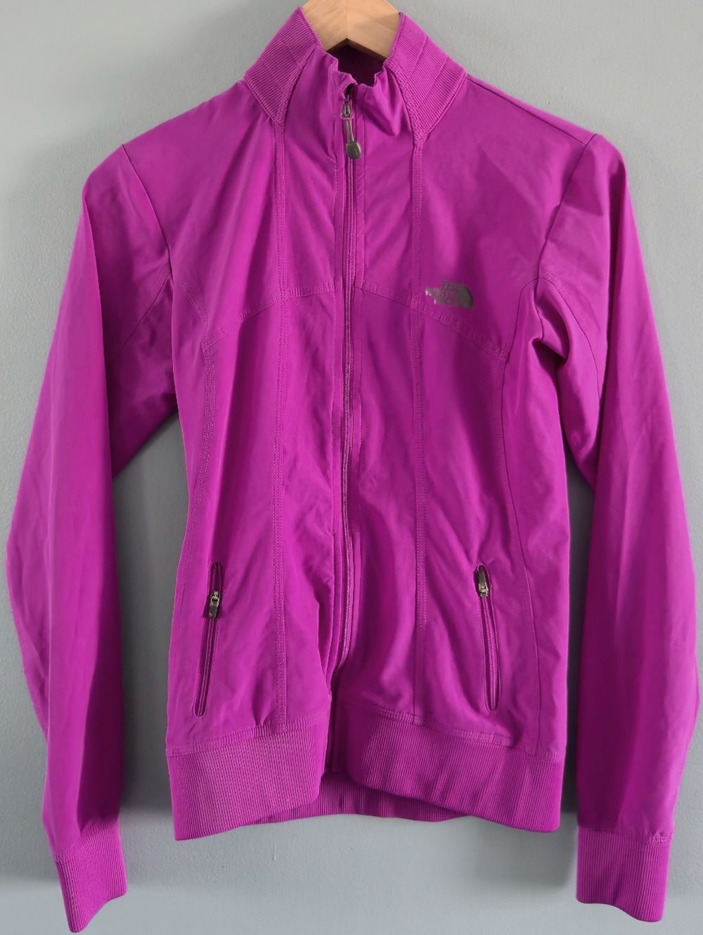 The North Face Magenta Soft Shell Full Zip Jacket